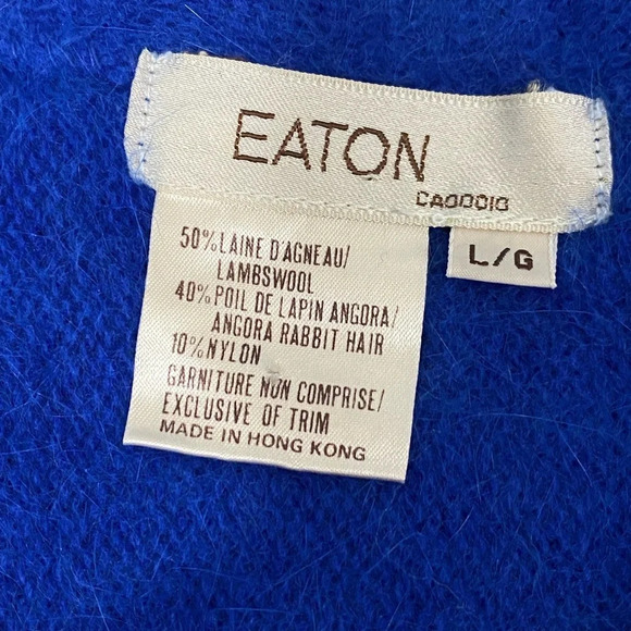 EATON lambswool pullover women’s long sleeve sweater bohemian fairycore size  L - Picture 2 of 9